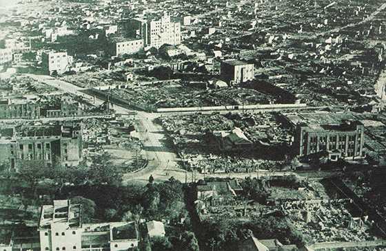 太平洋戦争で消失した鹿児島市街地